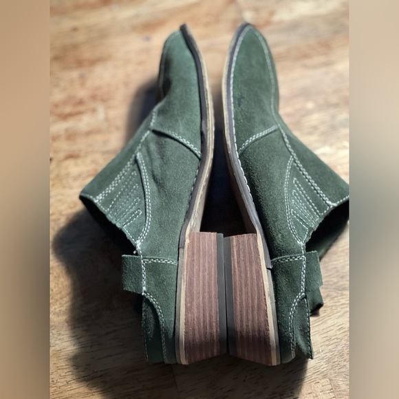 Sundance Catalog Fiel Beatrice Slides Mule Clog Bootie Olive Green Size 10 - Picture 10 of 15